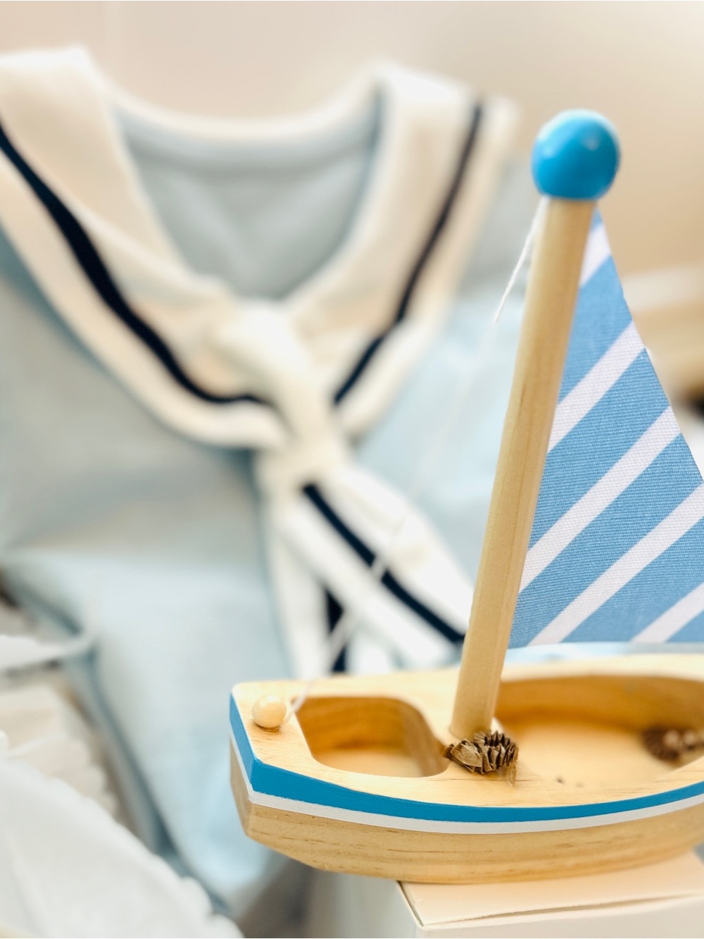 Baby Boy Nautical Gift Box 12M Sailor Outfit Lenox Bear Book Sailboat - Picture 13 of 16